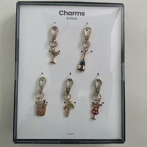 Lux 5-Pack 'Drink' Phone Charms for Wristlets and Crossbodies.